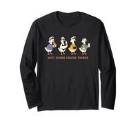 Just Doing Cruise Things Funny Womens Cruise Duck Long Sleeve T-Shirt