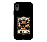 Just Doing My Pilates Cat Yoga Pose Reformer Humor Case for iPhone XR