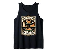 Just Doing My Pilates Cat Yoga Pose Reformer Humor Tank Top