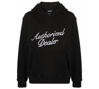 Just Don Authorized Dealer slogan-print cotton hoodie - Black S