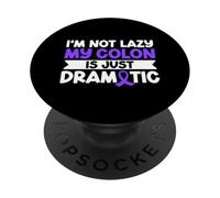 Just Dramatic Colon - Colitis Awareness PopSockets Adhesive PopGrip