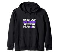 Just Dramatic Colon - Colitis Awareness Zip Hoodie