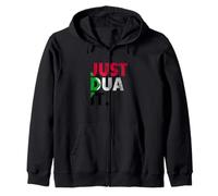 Just Dua It Islam Muslim Islamic Dhikr Pray for Palestine Zip Hoodie