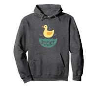 Just Ducky: Cute Yellow Rubber Duck Bathtime Fun Pullover Hoodie, Adult Unisex, Dark Heather Grey, XXL