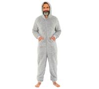 Just Essentials Fluffy Fleece Onesie in Light Grey | Size: XL Just Essentials Light Grey XL