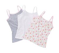 Just Essentials Girls Back to School 3 or 5 Pack Cami Tops Vests Plain UK Seller - Floral Pack - 9/10 Years