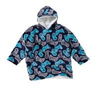 Just Essentials Kids Boys Girls Supersoft Fleece Hoodie Wearable Blanket Oversized Sweatshirt - Kids Gaming Console Print - One Size