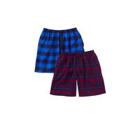 Just Essentials Men's 2 Pack Flannel Check Pyjama Shorts in Blue | Size: 2XL Just Essentials Blue 2XL