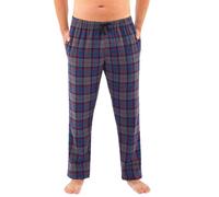 Just Essentials Mens Check Pyjama Trousers Lounge Pants Sets Separates UK Seller - Grey/Teal Flannel Trousers - Small