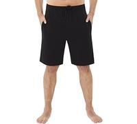 Just Essentials Mens Jersey Long Pyjama Sleep Shorts Trousers Bottoms UK Seller - Black Shorts - Medium