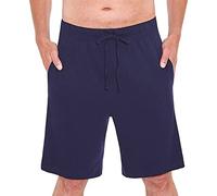 Just Essentials Mens Jersey Long Pyjama Sleep Shorts Trousers Bottoms UK Seller - Navy Shorts - Medium