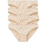 Just Essentials Women's Ladies Multipack 4 Bikini Mini Briefs Cotton Plain Colours UK Seller - Nude - Size 16