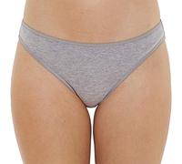 Just Essentials Women's Ladies Multipack of 4 Hi-Leg Briefs Cotton Plain Colours UK Seller - Grey Marl - Size 14