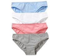 Just Essentials Women's Ladies Multipack of 4 Hi-Leg Briefs Cotton Plain Colours UK Seller - Light Multi Pack - Size 14