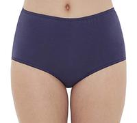 Just Essentials Women's Ladies Multipack of 4 or 10 High Waist Full Briefs Cotton Plain Colours UK Seller - Navy 4 Pack - Size 12