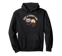 Just Ferret Dad Clean Identity Silhouette Art Simple Pullover Hoodie