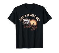 Just Ferret Dad Clean Identity Silhouette Art Simple T-Shirt