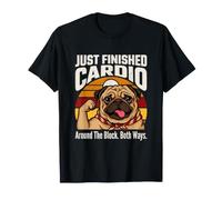 Just Finished Cardio Pug Around The Block Both Ways T-Shirt