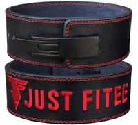 Just Fitee Weightlifting lever Belt Powerlifting Belts,gym belts,Strength Belts 4 Inch 10-13 mm for Men and Women with stainless steel Lever Buckles S-XXL (Red/Black, S)