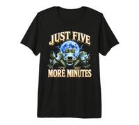 Just Five More Minutes Frog Funny Night Owl Premium T-Shirt