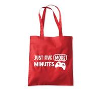 Just Five More Minutes Game Tote Shopping Bag 10 Litres Capacity 42 x 38cm