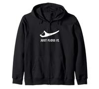Just Floss It Funny Dentistry Dentist Zip Hoodie