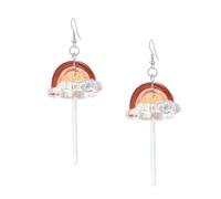 Just Follow Cloud Earrings for Women Rainbow Drop Weather lollipop Dangle Earrings Party, Resin, No Gemstone
