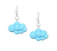 Just Follow Cloud Earrings for Women Raindrop Weather Dangle Drop Statement Studs Earrings Jewelry Gifts, Resin, No Gemstone
