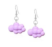 Just Follow Cloud Earrings for Women Raindrop Weather Dangle Drop Statement Studs Earrings Jewelry Gifts, Resin, No Gemstone