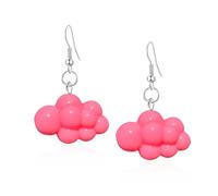 Just Follow Cloud Earrings for Women Raindrop Weather Dangle Drop Statement Studs Earrings Jewelry Gifts, Resin, No Gemstone