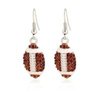Just Follow Cool Punk Sports Rugby Drop Dangle Earrings Lightweight Rugby Statement Earring for Women Sport Lover Jewelry Gift, Acrylic, No Gemstone