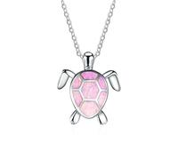 Just Follow Cute Sea Turtle Pendant Necklace Turtle Charms Pendant Adjustable Animal Pendant Necklace Jewelry Mother Day for Women, Metal, No Gemstone