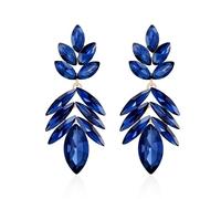 Just Follow Glitter Rhinestone Statement Vintage Fancy Cluster Crystal Drop Dangle Earrings Large Colorful Crystal Chandelier Earrings for Women, Metal, No Gemstone