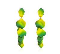 Just Follow Long Acrylic Rose Petal Earrings Dangle Exaggerated Flower Earrings Drop Statement Floral Tassel Earrings for Women, L, Metal, No Gemstone