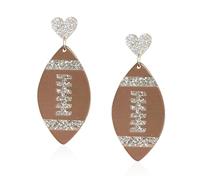 Just Follow Punk Handmade Lightweight Acrylic Football Baseball Rugby Basketball Dangle Drop Earrings for Women Jewelry Gift, L, Acrylic, No Gemstone