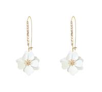 Just Follow Rhinestone Crystal Floral Dangle Drop Earrings for Women Long Sparkling Bridal Wedding Party Jewelry Vintage Statement Earrings, L, Metal, No Gemstone