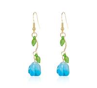 Just Follow Tulip Dangle Gold Flower Earrings for Women Drop Floral Flower Statement Blossom Earrings, L, Resin, No Gemstone
