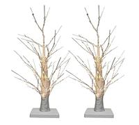 Just for Christmas Birch Tree - 2 Pack Battery Operated Xmas Decoration Twig Tree Lamp with 70 Warm White LEDs | Perfect for Indoor Christmas Decorations & Birthdays Parties