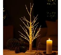 Just for Christmas Birch Tree - 48cm Tall Battery Operated Xmas Decoration Twig Tree Lamp with 70 Warm White LEDs | Perfect for Indoor Christmas Decorations, Birthdays Parties & wedding Decor