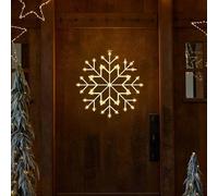Just for Christmas Hanging LED Snowflake Light Warm White Christmas Garden Tree Hanging Light Snowflake Lights with 8 Lighting Modes Timer Function Ideal for Indoor & Outdoor Use
