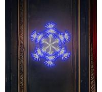 Just for Christmas Hanging LED Starburst Light for Doors Windows 192 LEDs Christmas Garden Tree Hanging Lights with Timer Function Ideal for Indoor Use Christmas Decor Gift