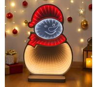 Just for Christmas Infinity Snowman Christmas Lights - (105 Bright Color LEDs & 12V Adaptor) Christmas Decorations with 3M Lead Wire & a Base Perfect for Families, Parties, or Festive Events