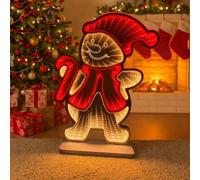 Just for Christmas Infinity Snowman Christmas Lights - (162 Bright Color LEDs & 12V Adaptor) Christmas Decorations with 3M Lead Wire & a Base Perfect for Families, Parties, or Festive Events