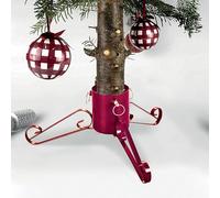 Just for Christmas Tree Stand for Real Trees - 3 Screw Gribber Christmas Tree Base With Durable Metal Frame, Holds 1.2L of Water, 3 Metal Stands for Trees up to 2.5m & 35-90mm Dia