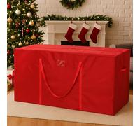 Just For Christmas Tree Storage Bag - Christmas Tree Bag W/Durable Tear Proof & Waterproof Material, Dual Zipper, Nylon Carry Handles & Side Handle for Easy Carry | Perfect for Holiday Décor Storage