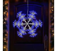 Just for Christmas Window Lights - 192 LED Lights Battery Operated Pre Lit Starburst Christmas Light | Timer with 8 Light Functions & 50cm Cord Perfect for Christmas Decorations & Birthdays