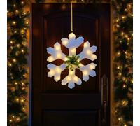 Just for Christmas Window Lights - Battery Operated Pre Lit Hanging Snowflake Christmas Light with Dazzling Effect and 20 Warm White LEDs | Perfect for Christmas Decorations & Birthdays
