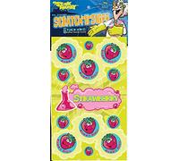 Just For Laughs Dr. Stinky's Strawberry Scented Scratch-N-Sniff Stickers - 26 Count Pink Fruit Bubble Sticker Sheet - Classroom Decoration, Teacher Prize
