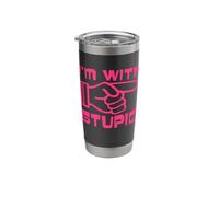 Just for LOLZ Jokes I'm with Stupid Legendary Prank Classic Stainless Steel Insulated Tumbler