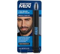Just For Men 1-Day Beard and Brow Colour Brush, For Instant 1-Step Grey Coverage, Brush-In, Wash-Out, For A Thicker Well-Defined Look, Darkest Brown/Black